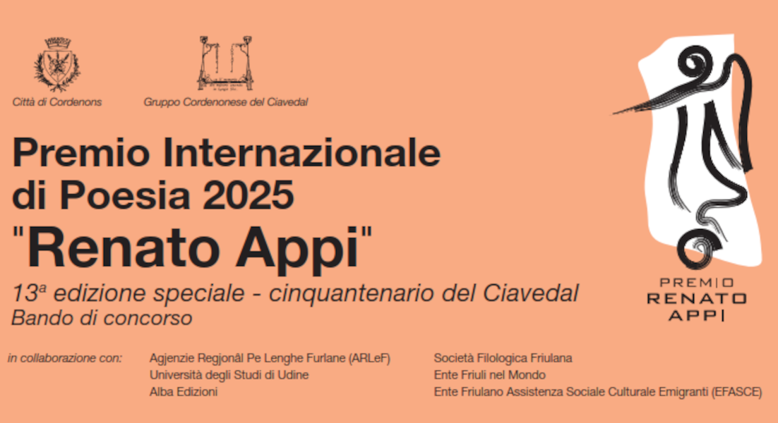 13^ edizione Premio Internazionale di Poesia Renato Appi –  Scadenza 31 marzo 2025